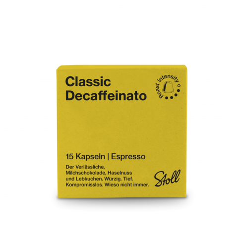 Stoll Kaffee - Classic Decaffeinato Espresso (15 Kapseln)
